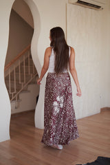 Burgundy Flow Skirt