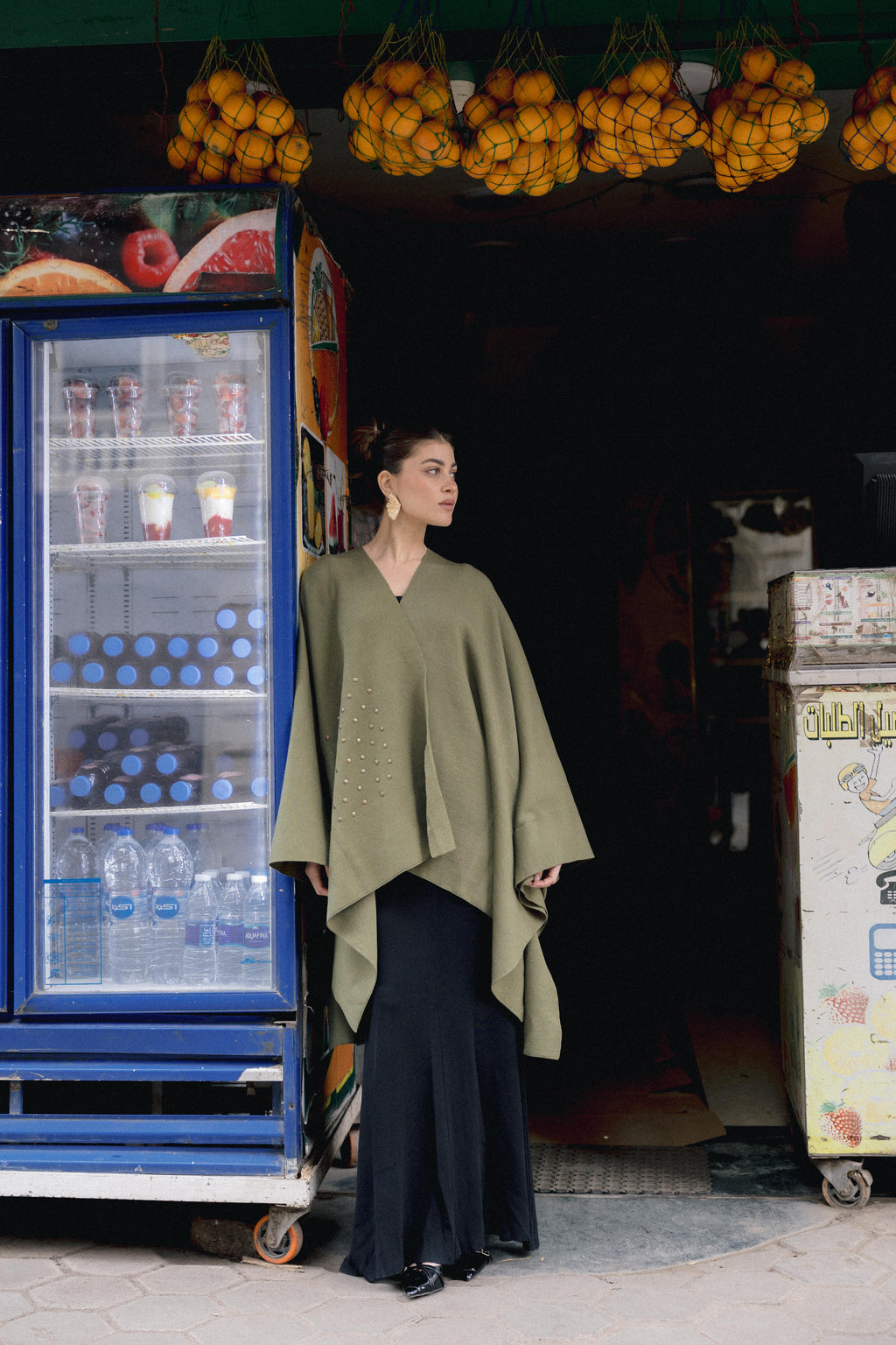 Luna Poncho - Olive