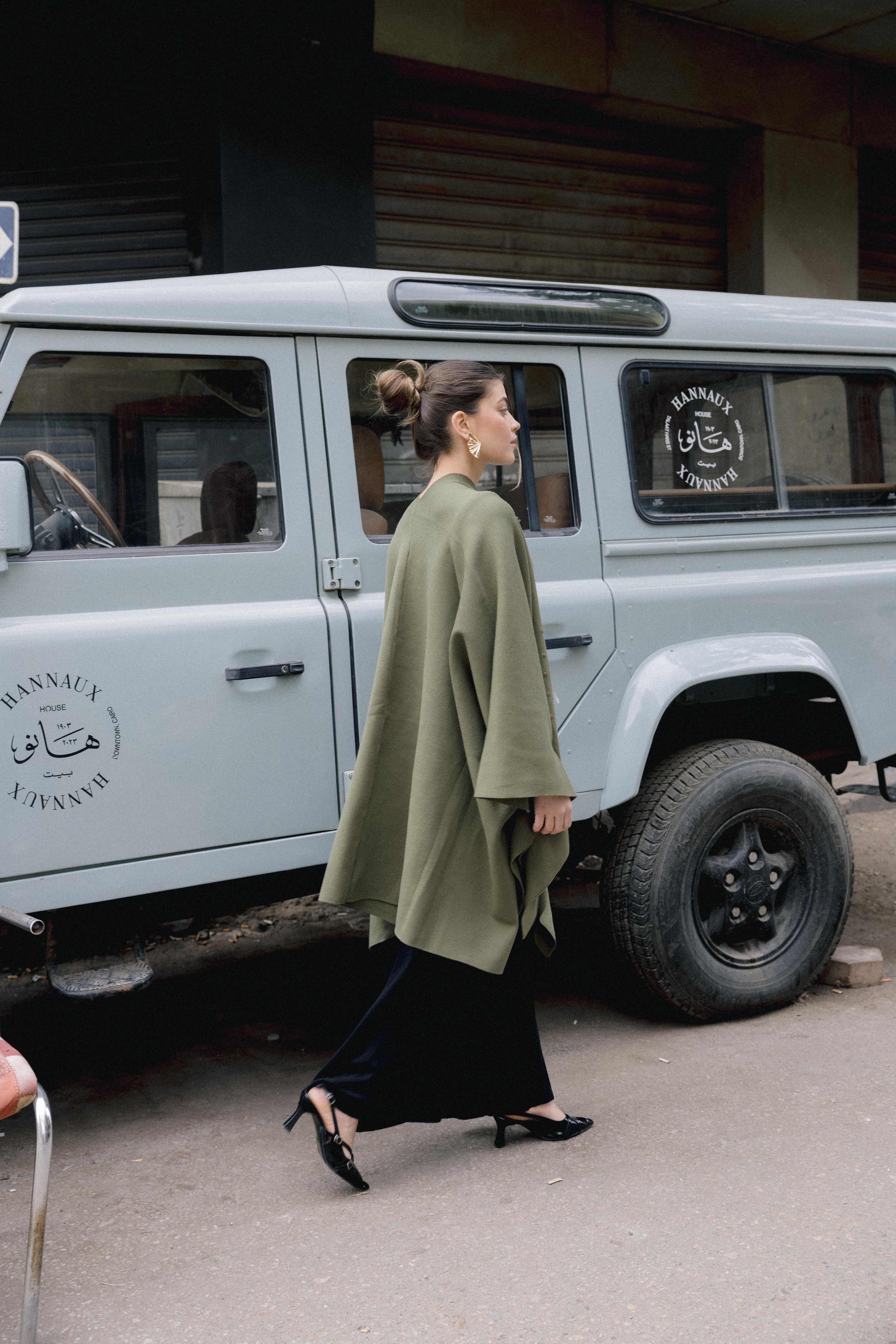Luna Poncho - Olive