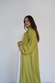 Pleats Bloom Kimono - Lime