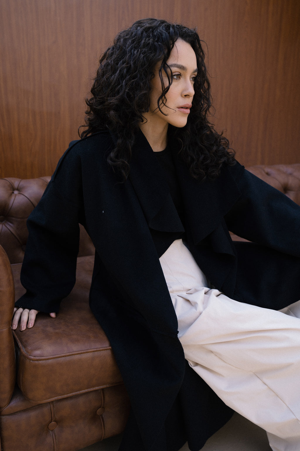 Amèlie Wool Coat - Black