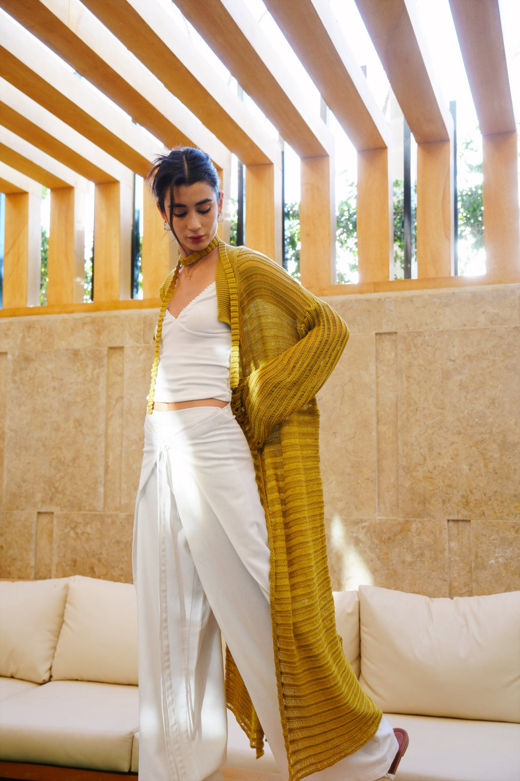 Seaside Cardigan - Ochre