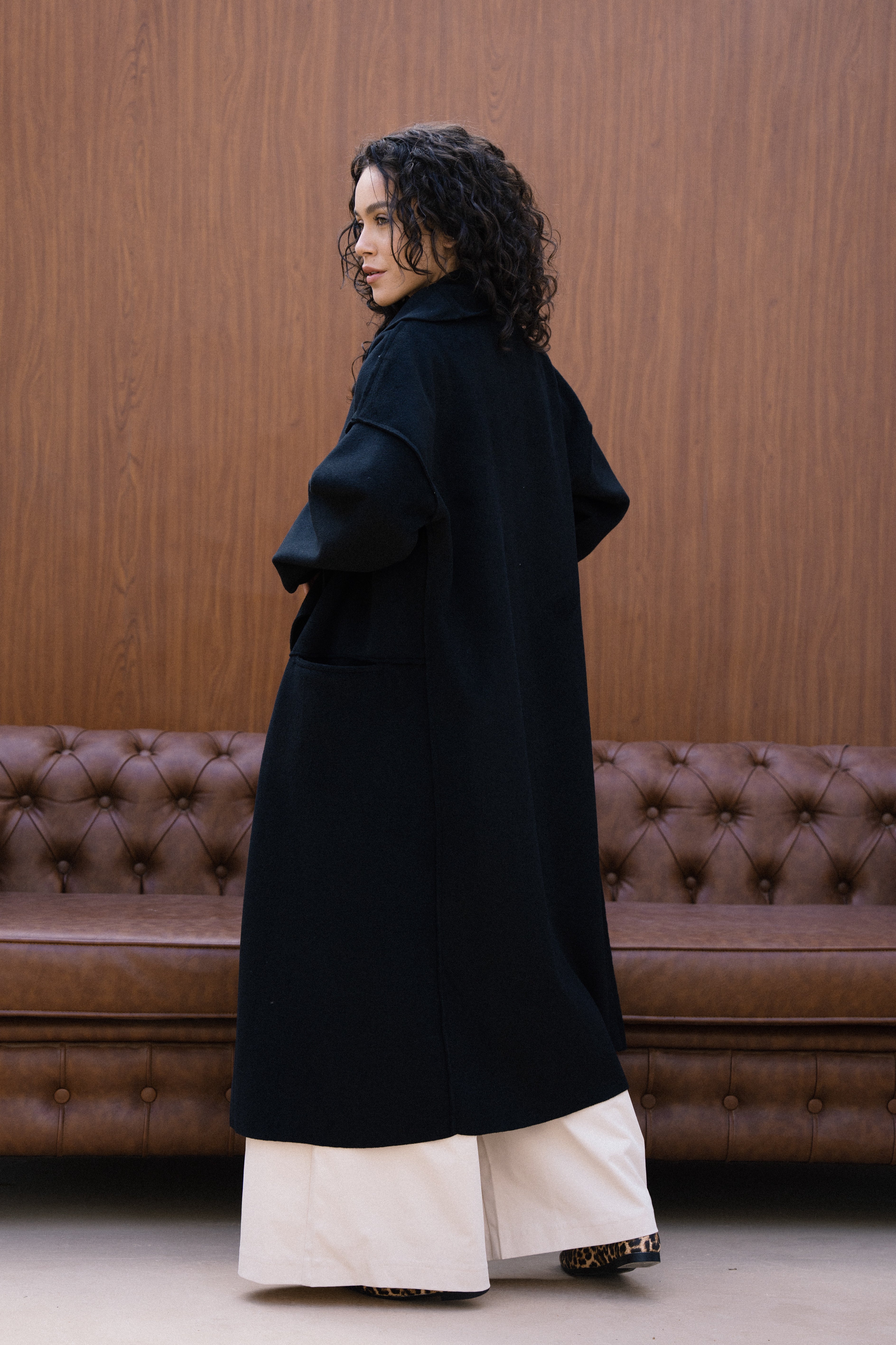Amèlie Wool Coat - Black