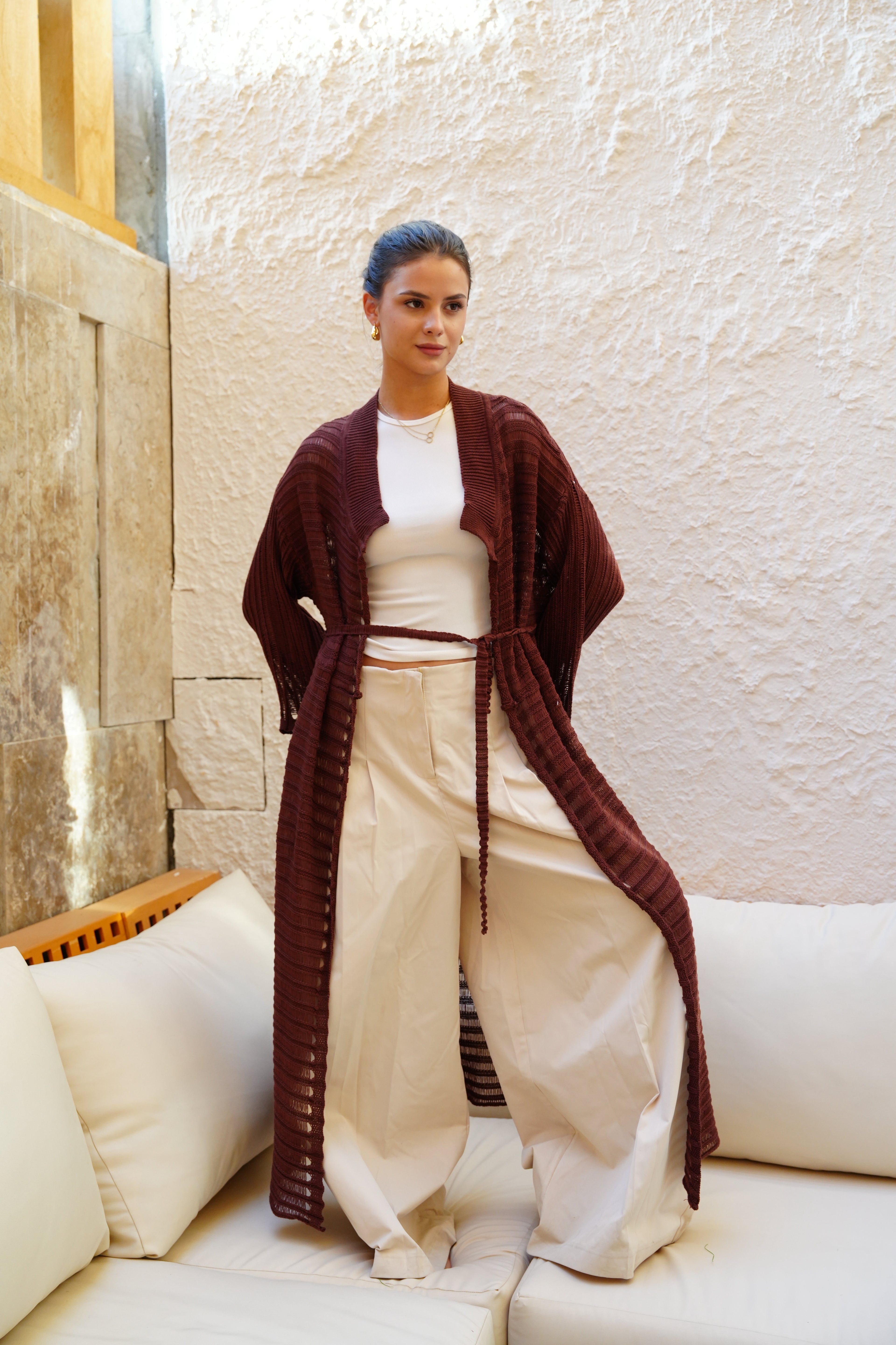 Seaside Cardigan - Clay Brown