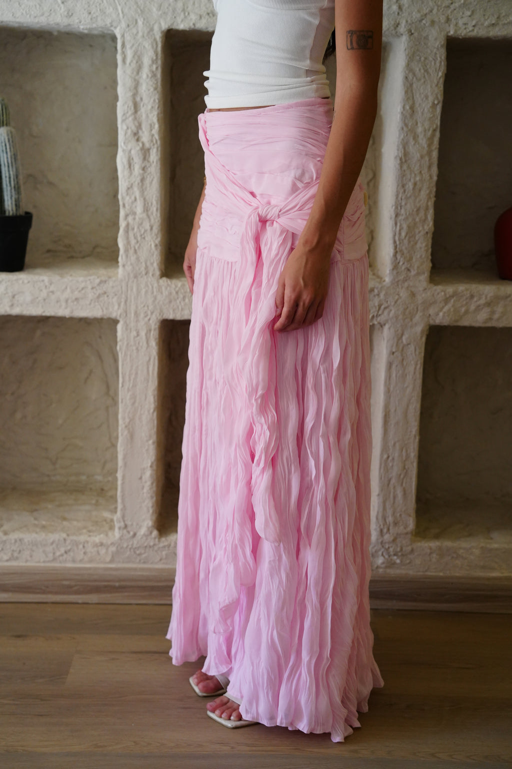 The Drape Skirt - Baby Pink