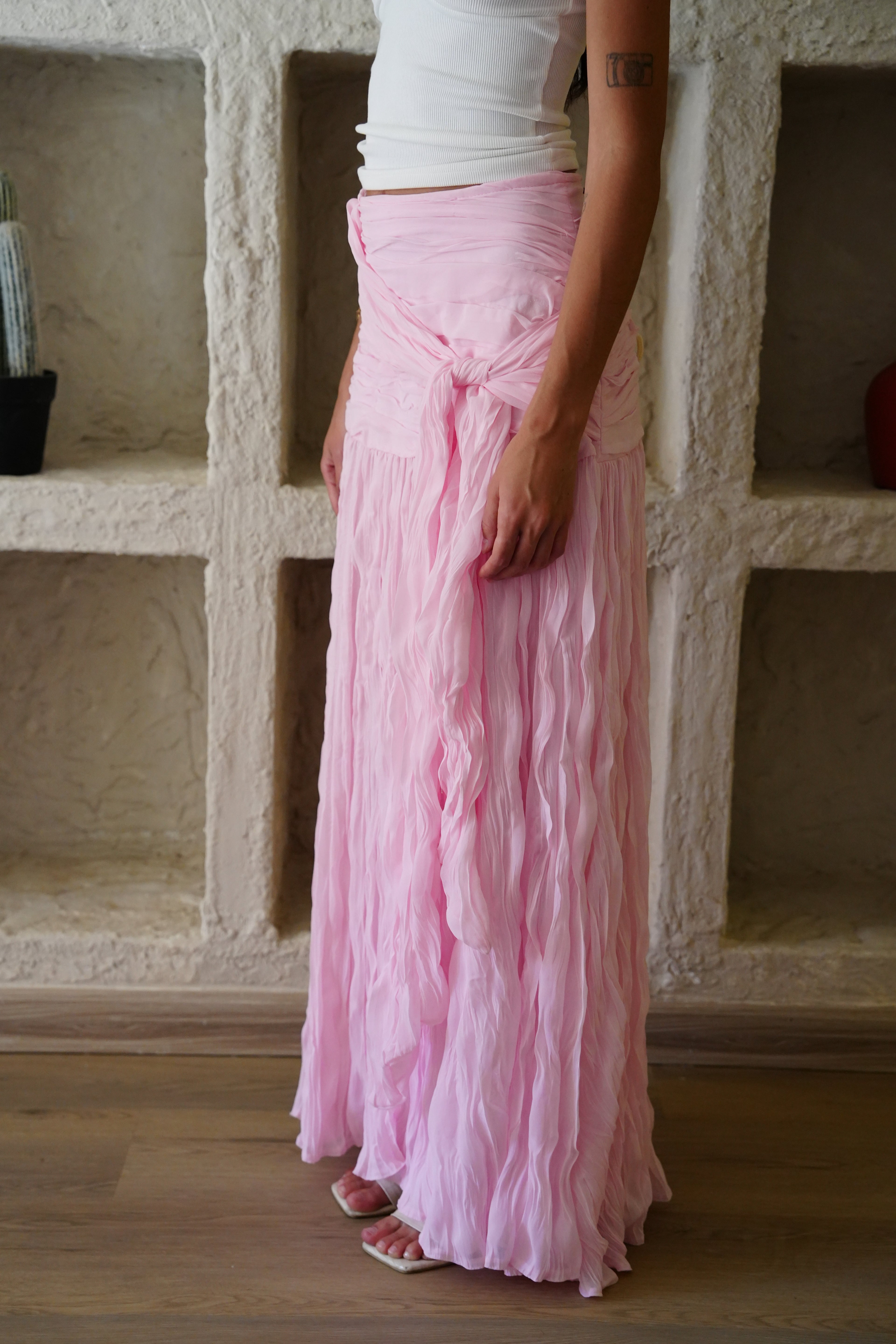 The Drape Skirt - Baby Pink