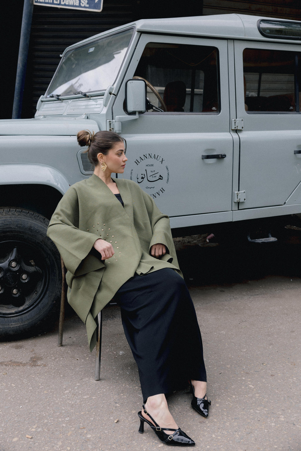 Luna Poncho - Olive