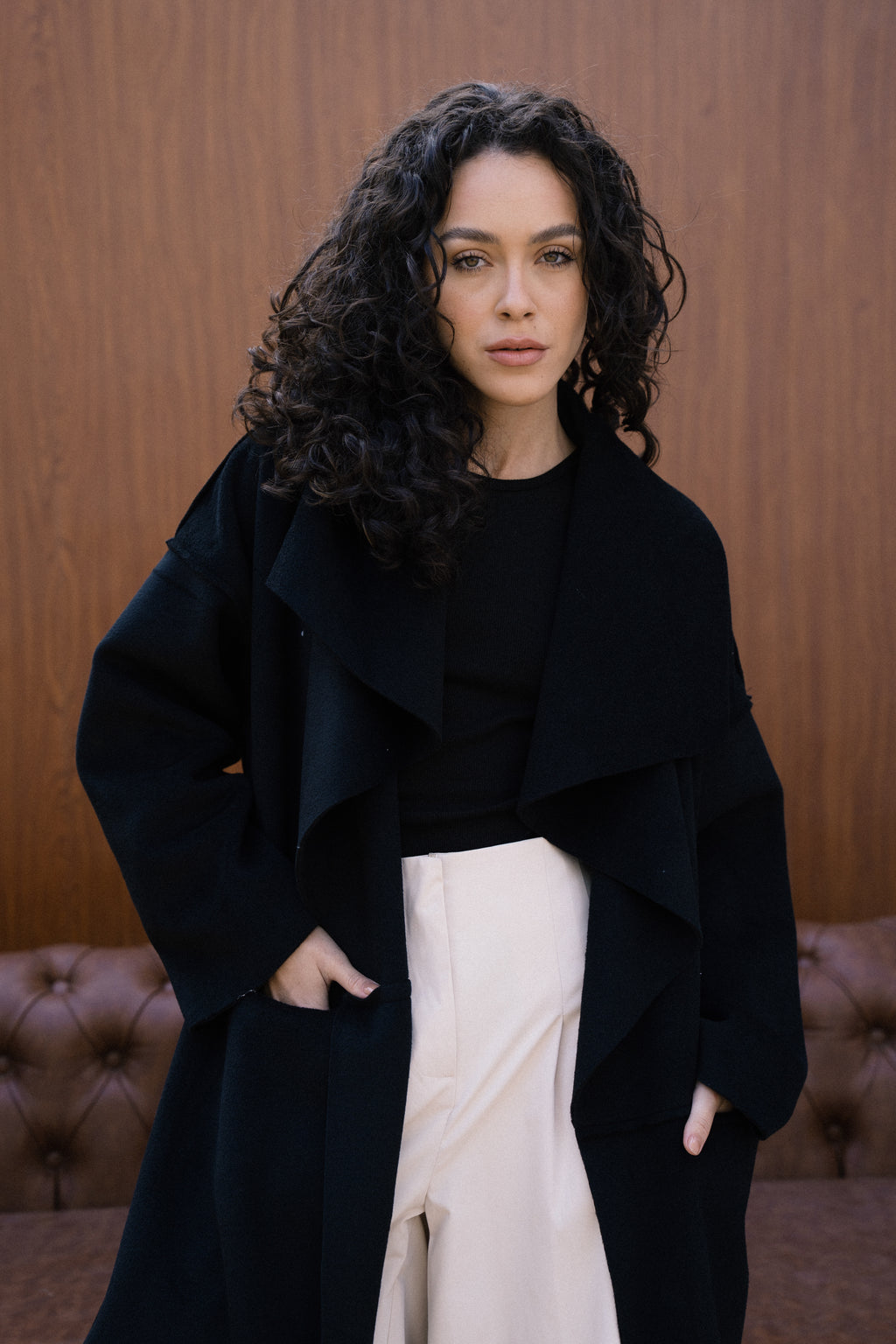 Amèlie Wool Coat - Black