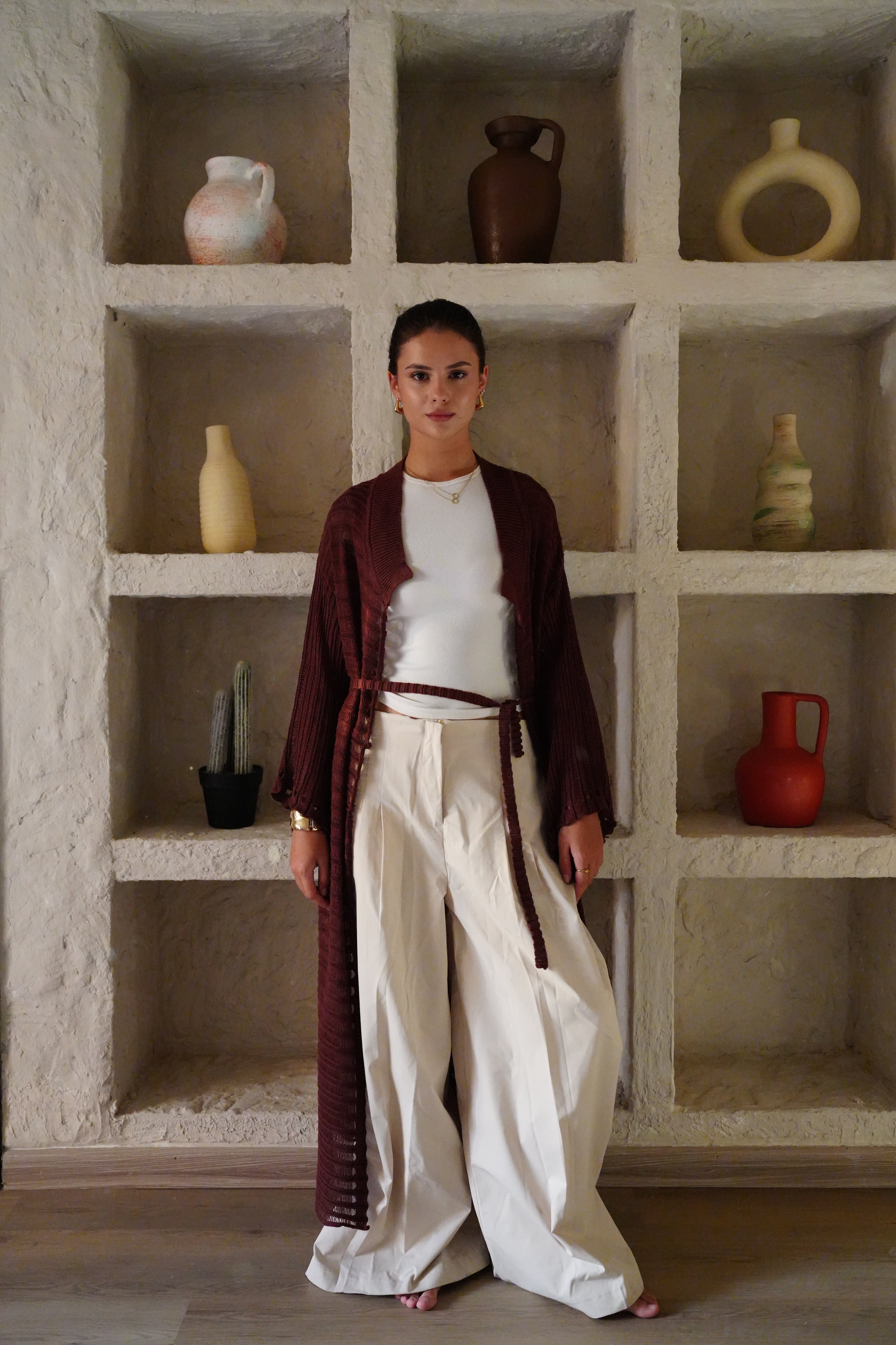 Seaside Cardigan - Clay Brown