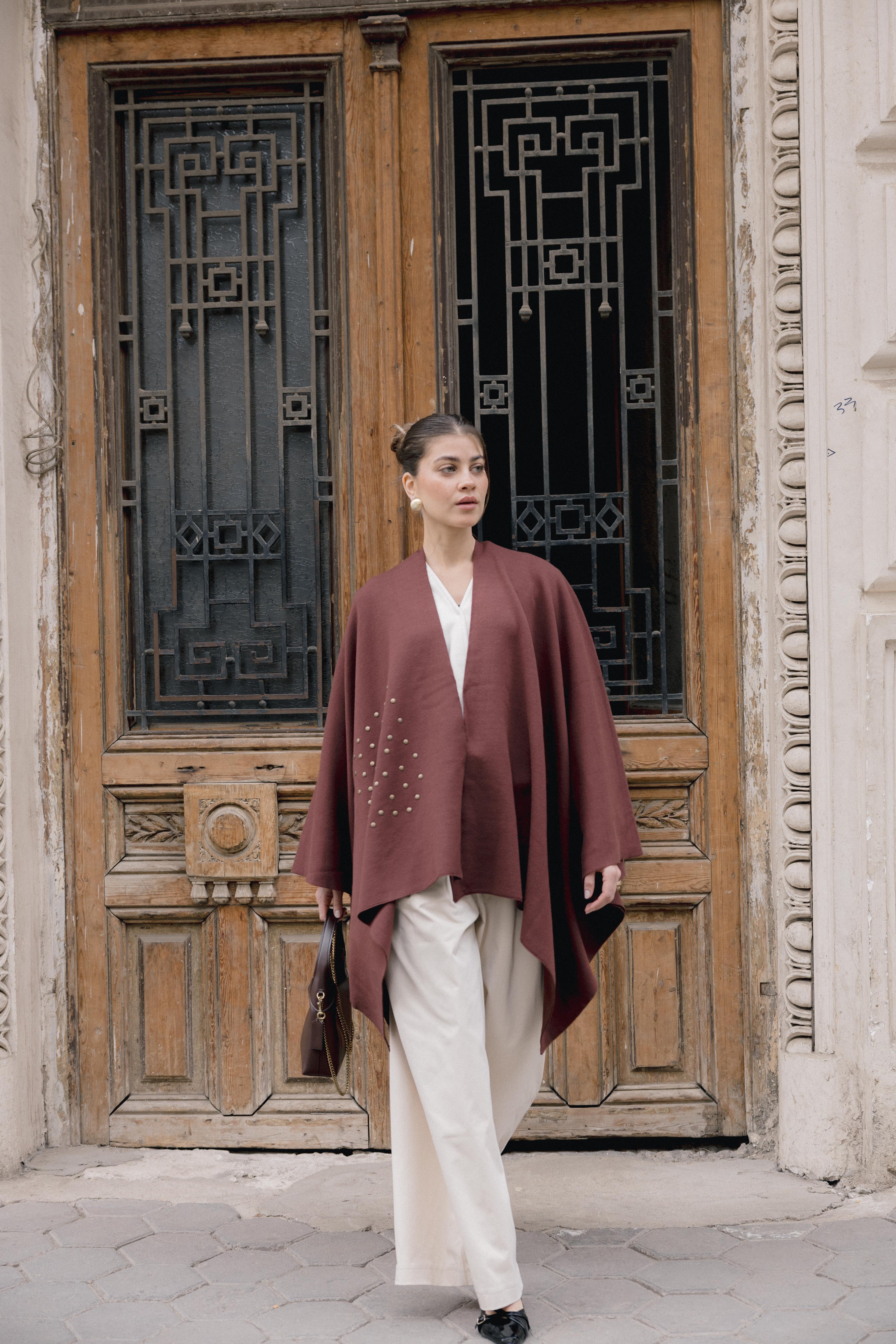 Luna Poncho - Brown