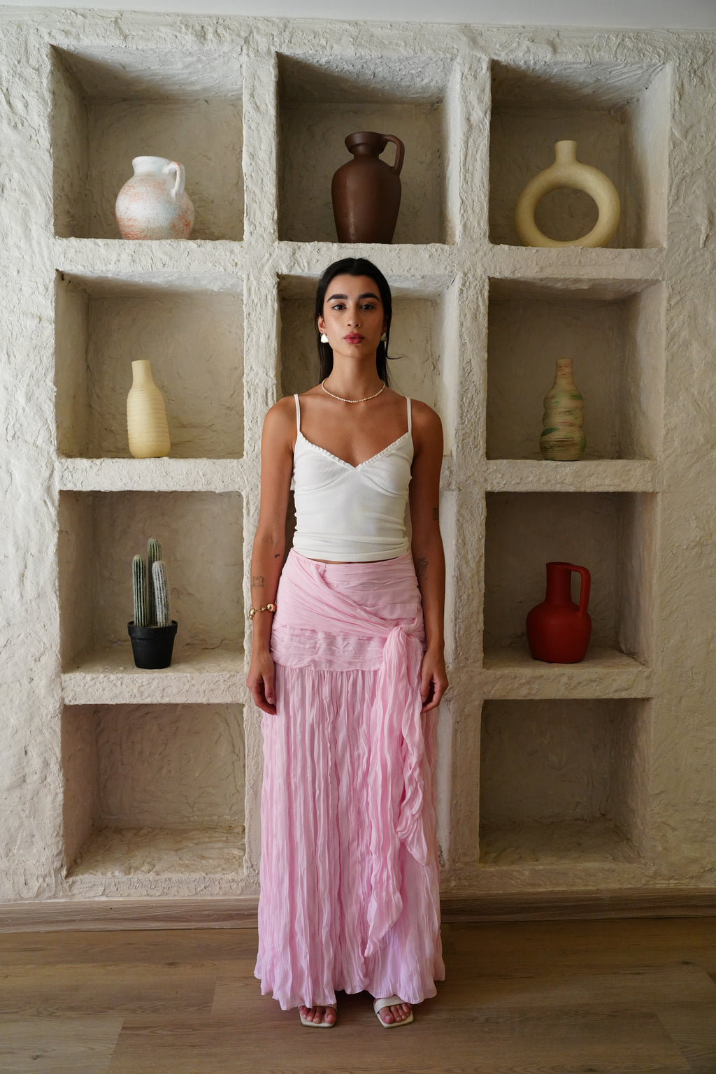 The Drape Skirt - Baby Pink