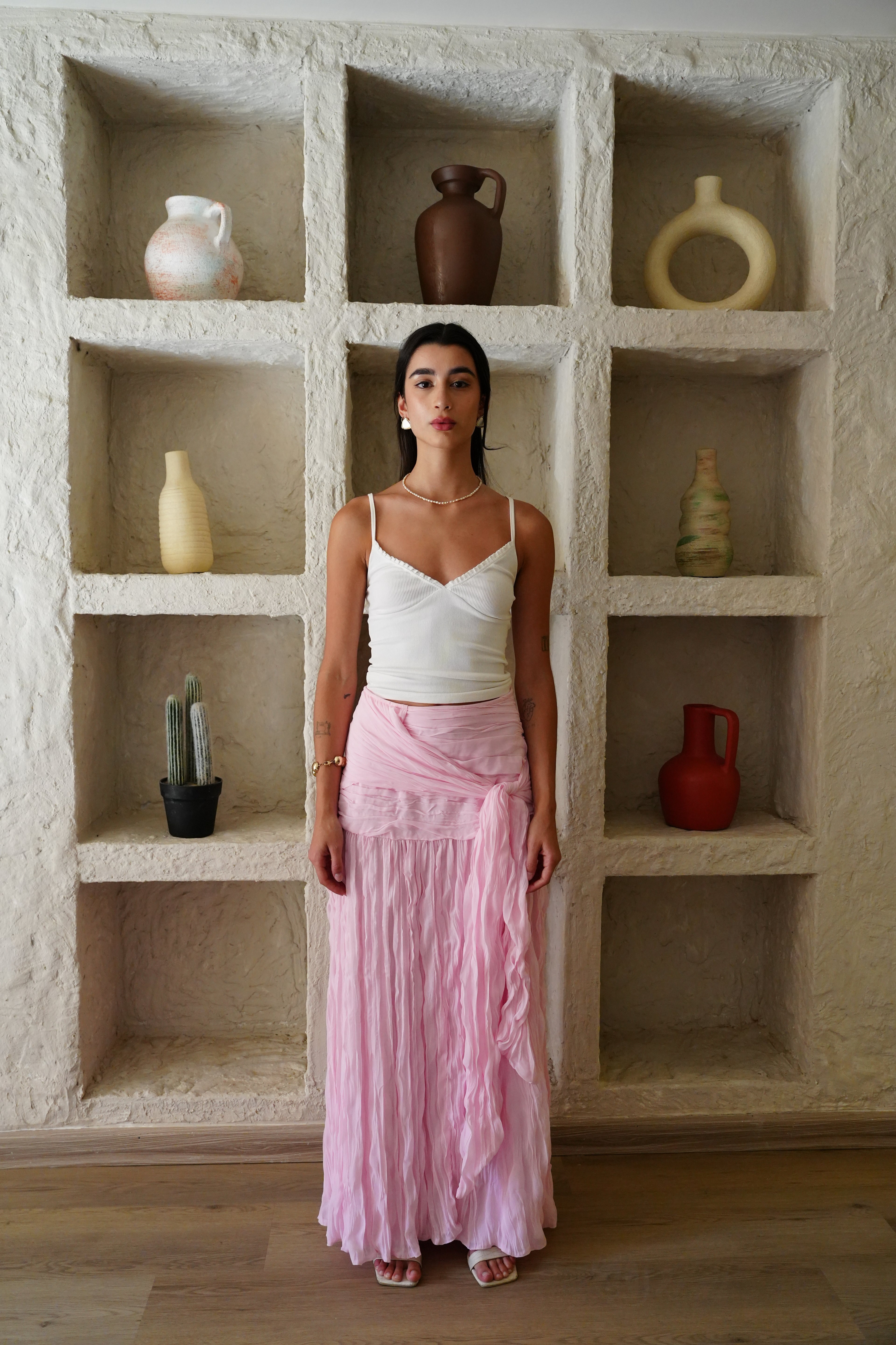 The Drape Skirt - Baby Pink