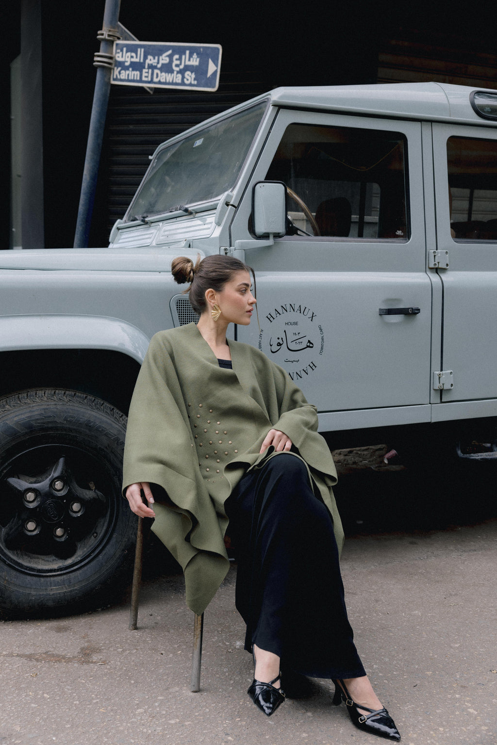 Luna Poncho - Olive