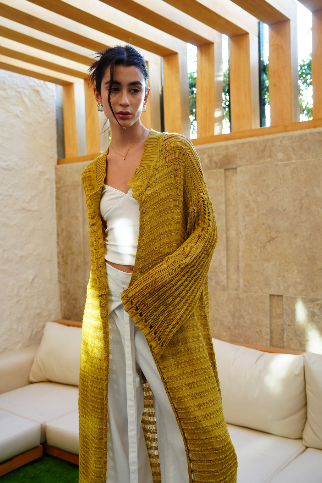 Seaside Cardigan - Ochre