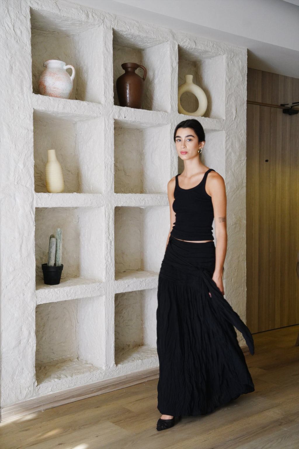 The Drape Skirt - Black