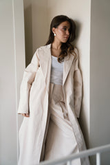 Open Back Trench - Creme