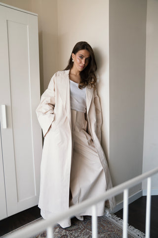 Open Back Trench - Creme