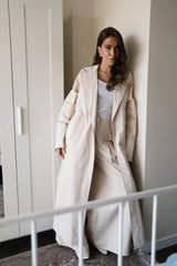 Open Back Trench - Creme