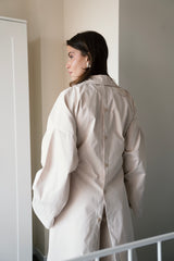 Open Back Trench - Creme