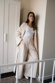 Open Back Trench - Creme