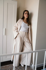 Open Back Trench - Creme