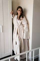 Open Back Trench - Creme