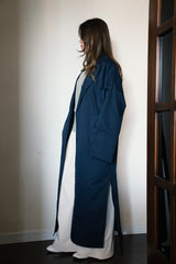 Open Back Trench - Navy Blue