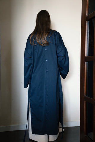Open Back Trench - Navy Blue