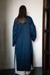 Open Back Trench - Navy Blue