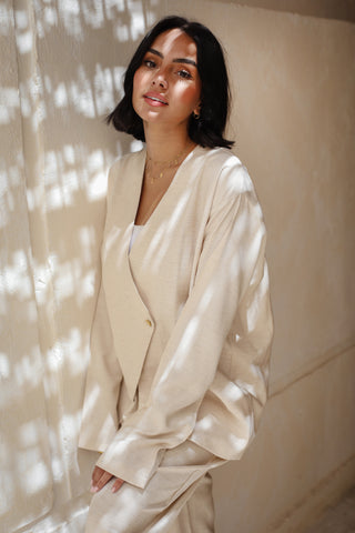Linen Allure Set - Creme