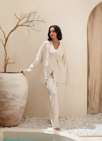 Linen Allure Set - Creme