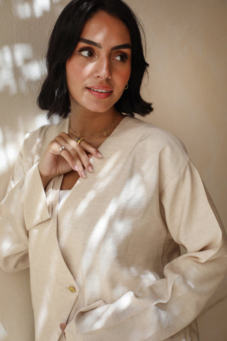 Linen Allure Set - Creme