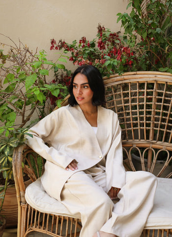 Linen Allure Set - Creme