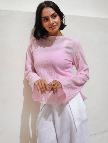 Nour Slit Top - Rose