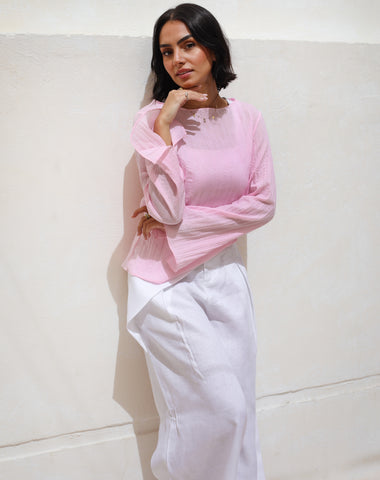 Nour Slit Top - Rose